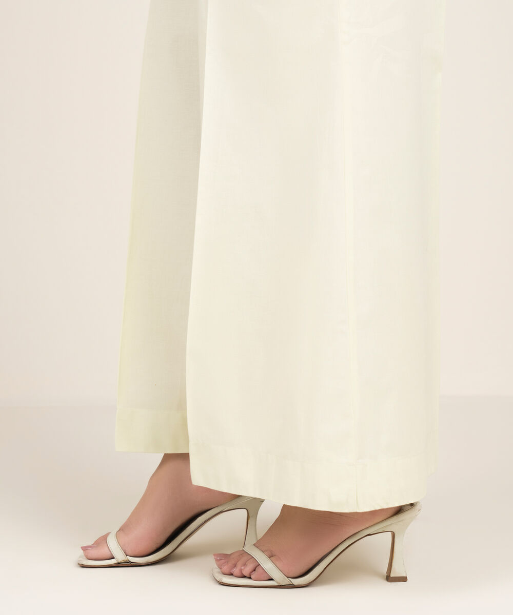 Women's RTW Cambric Solid Green Culottes
