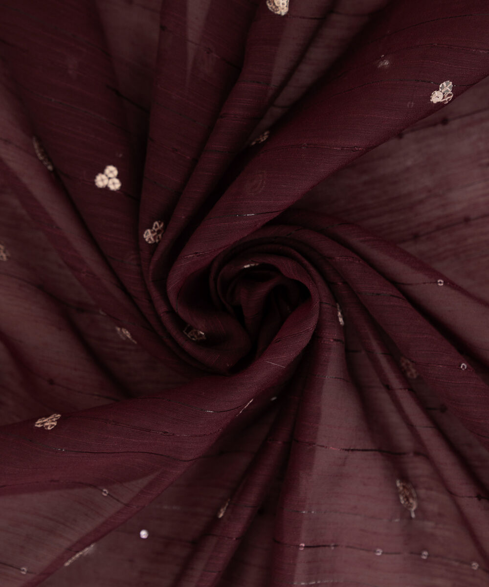 Manaar Embroidered Maroon Dupatta