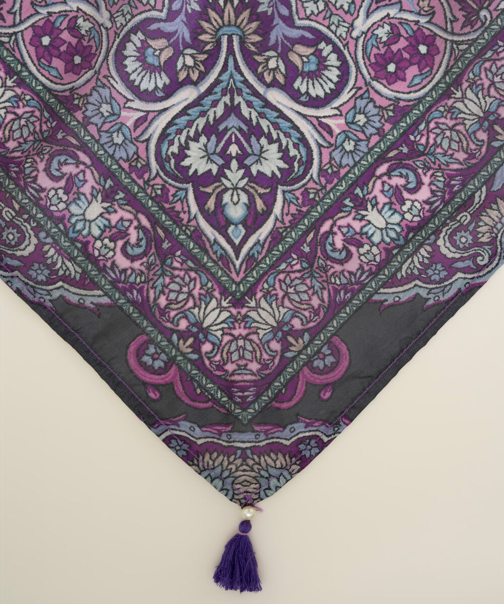 Tussar Silk Printed Blue Dupatta