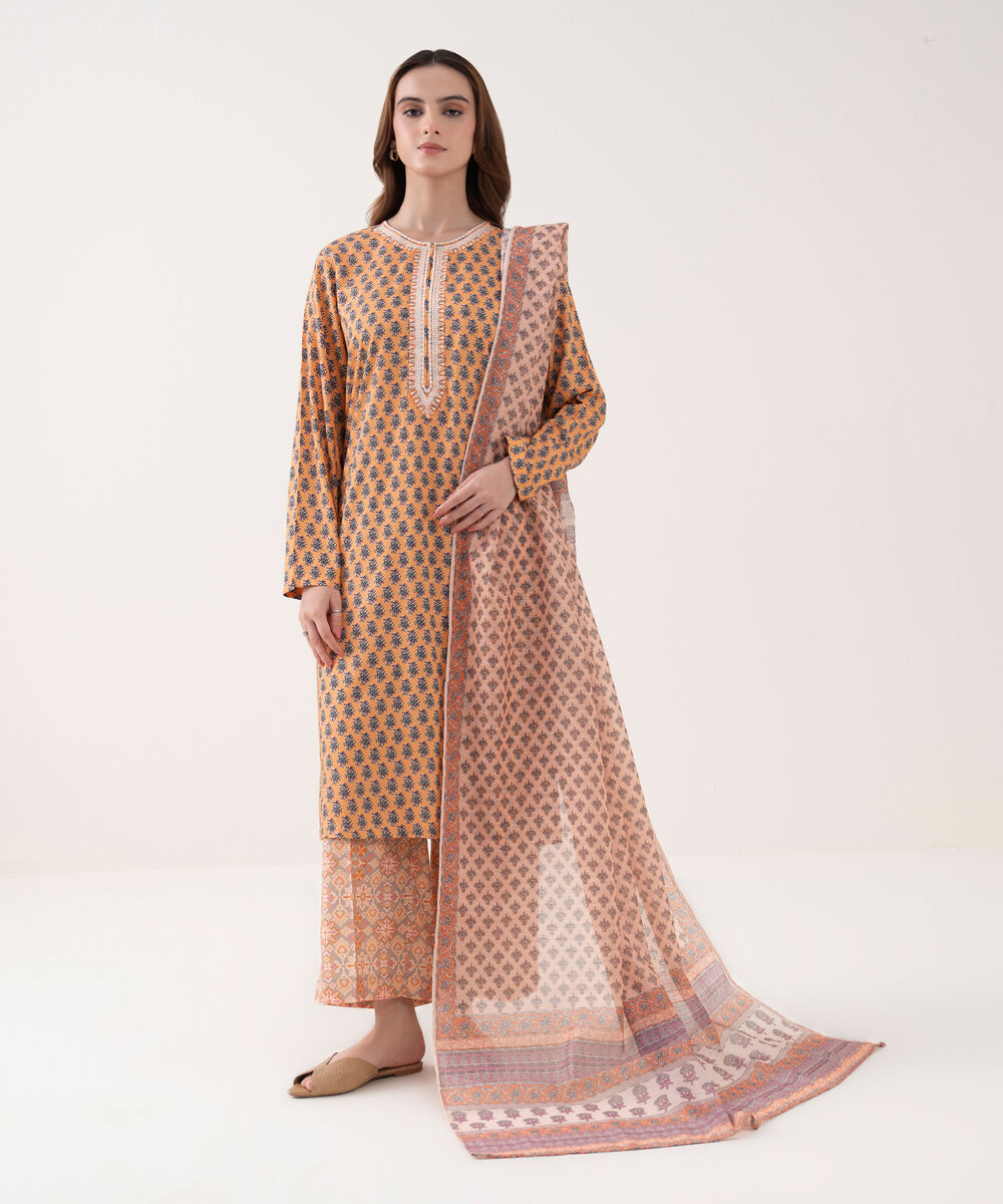 Manaar Printed Pink Dupatta