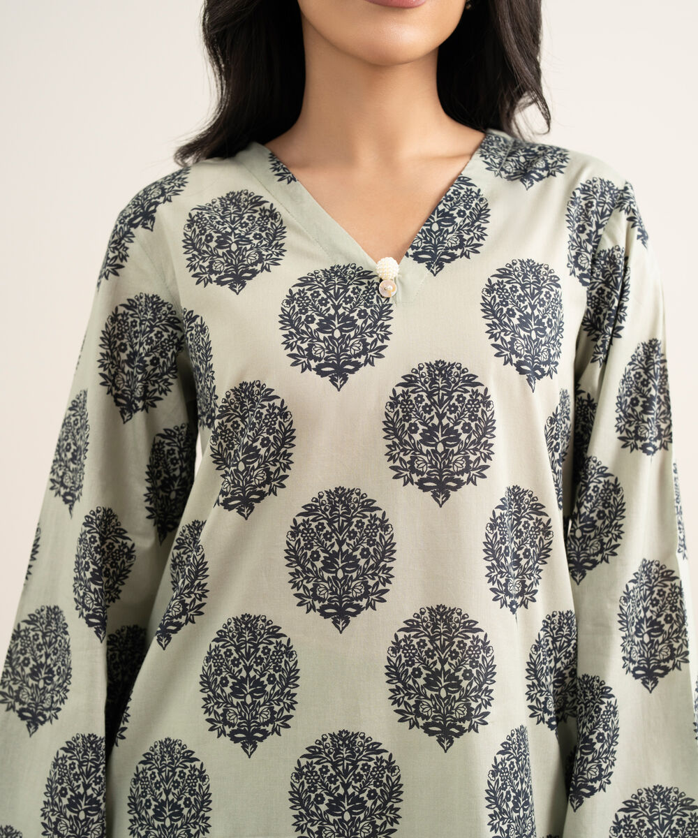 Women's RTW Lawn Printed Multi Straight Shirt