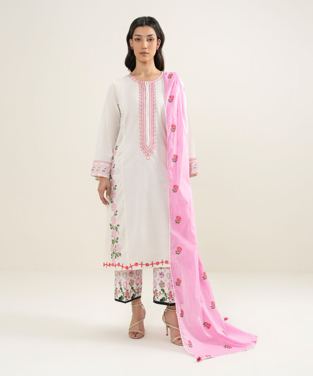 Lawn Embroidered Dupatta