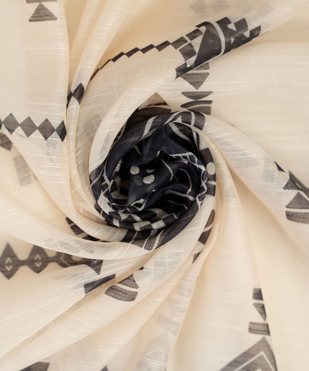 Manaar Printed Off White Dupatta