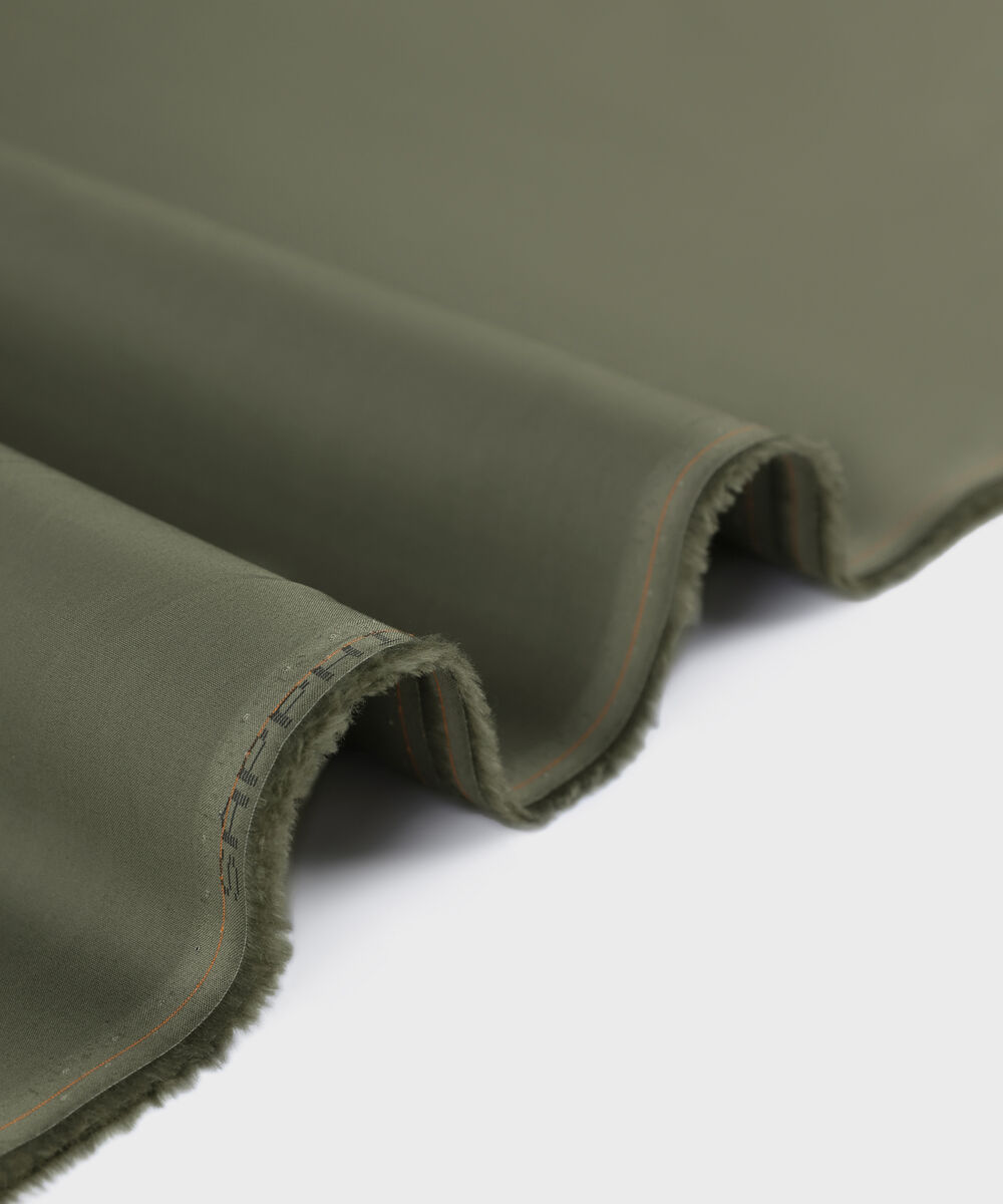 Men Unstitched Cotton Brown Full Suit Fabric