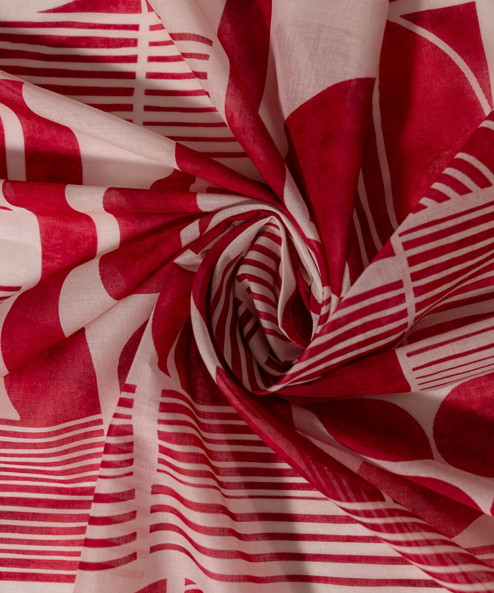 Lawn Printed White Dupatta