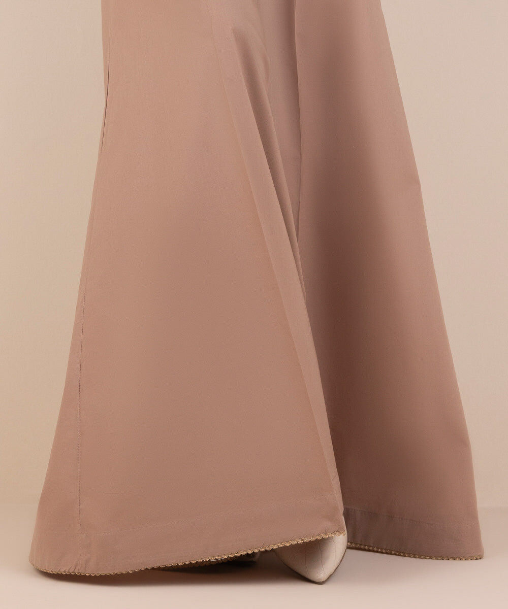 Woman - Pink Solid Cambric Sharara