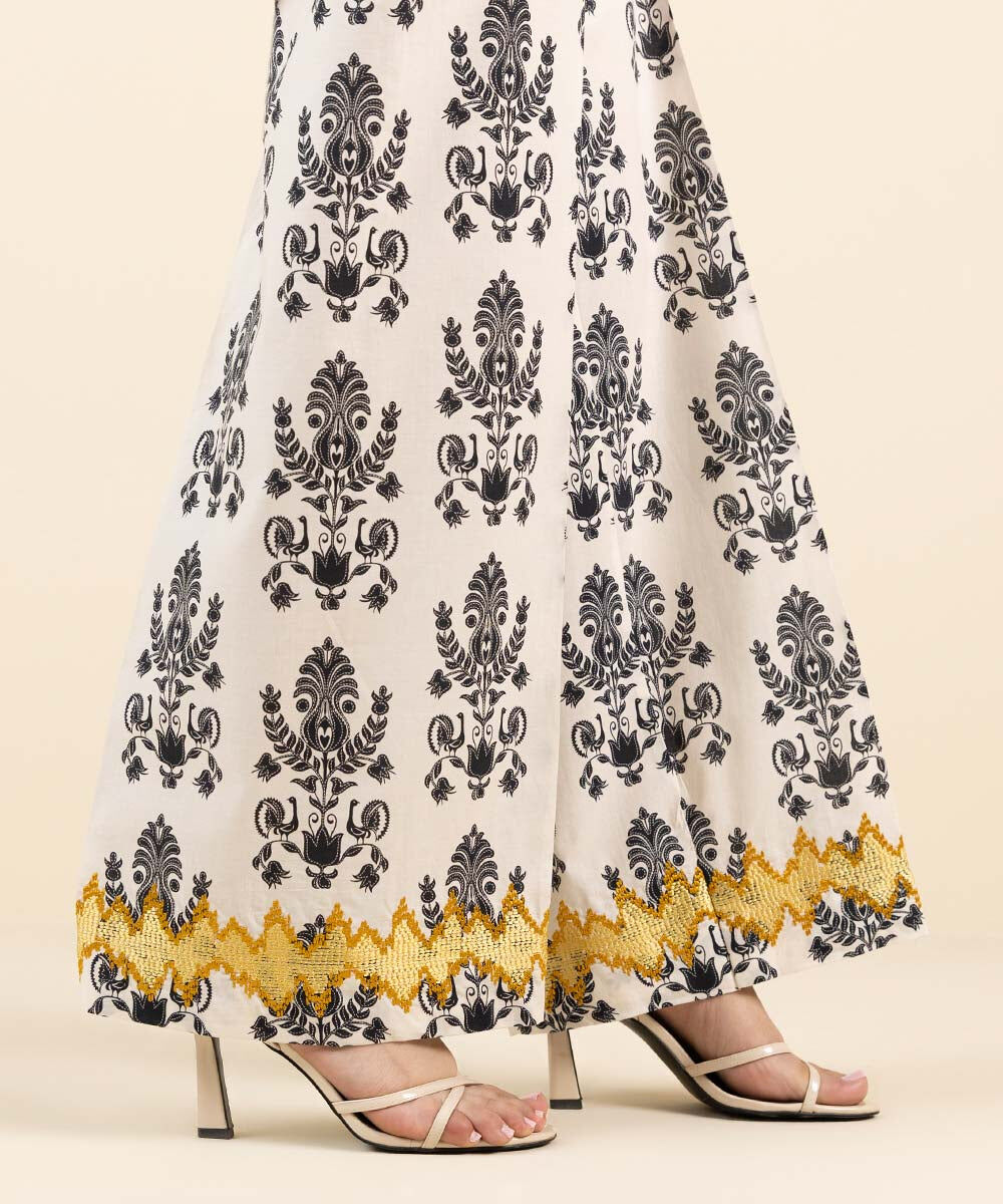 Woman - Multi Embroidered Cambric Culottes