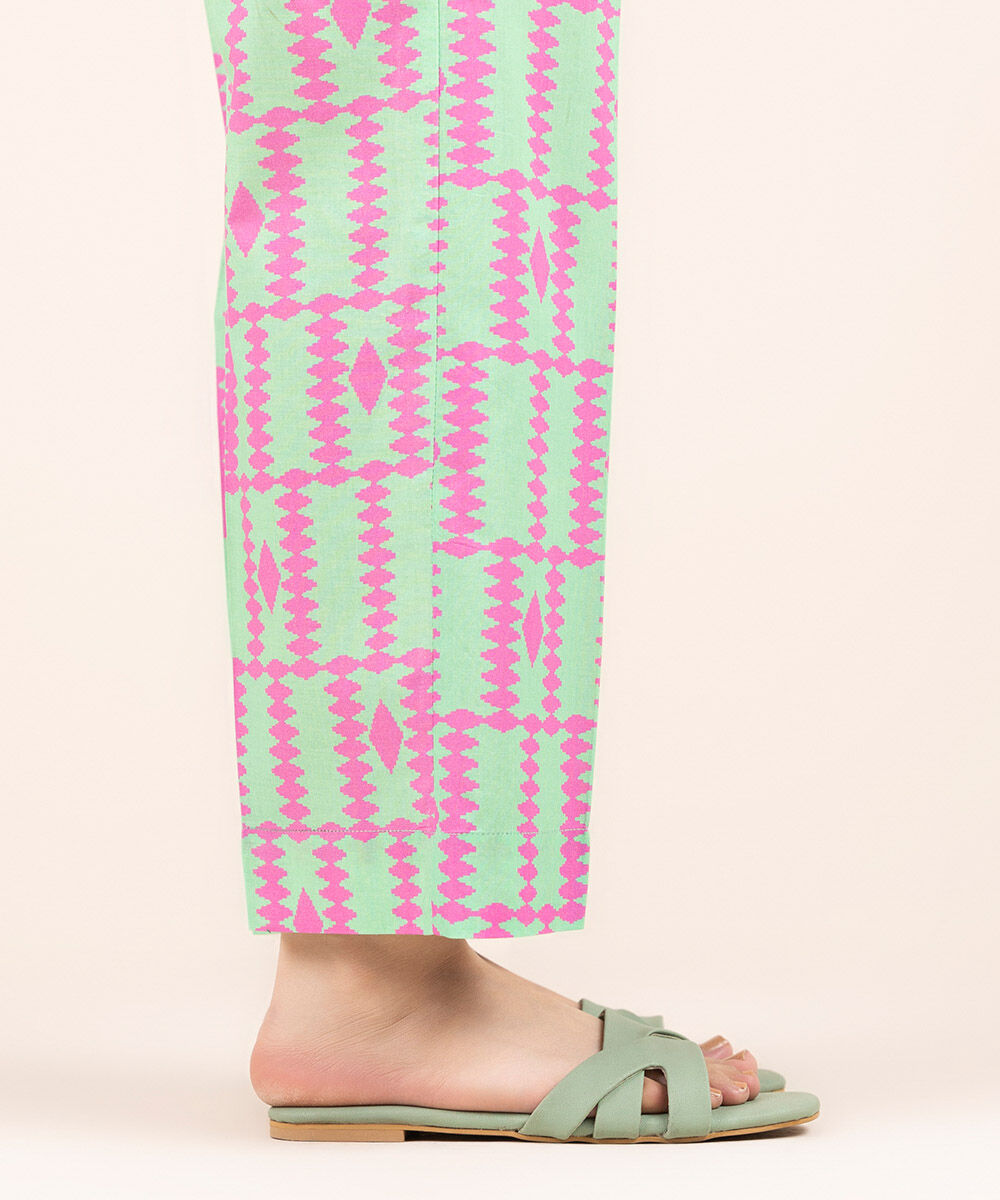Woman - Multi Printed Cambric Straight Pants