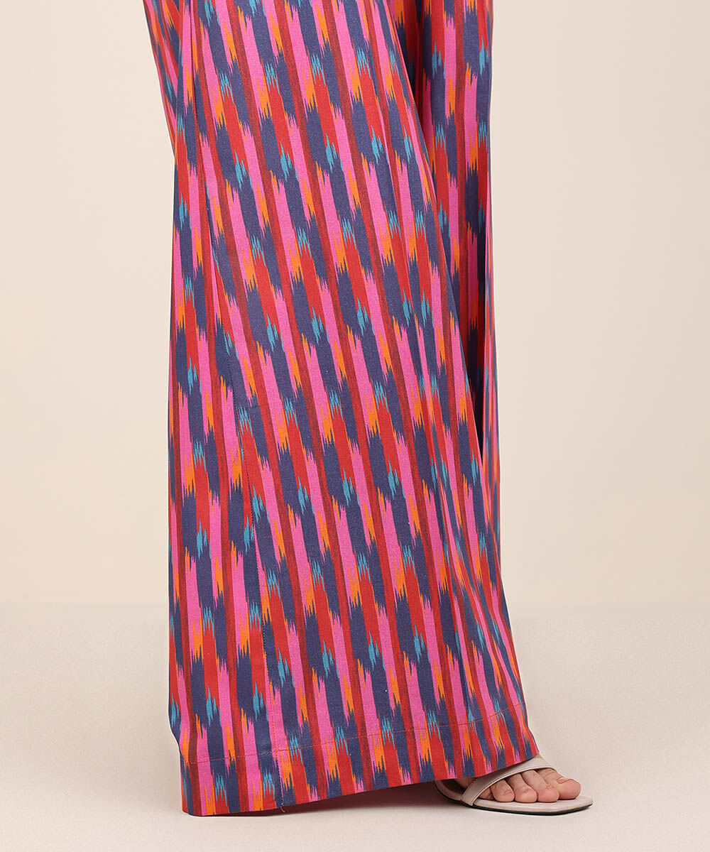 Women's RTW Cambric Multi Printed Flared Pants