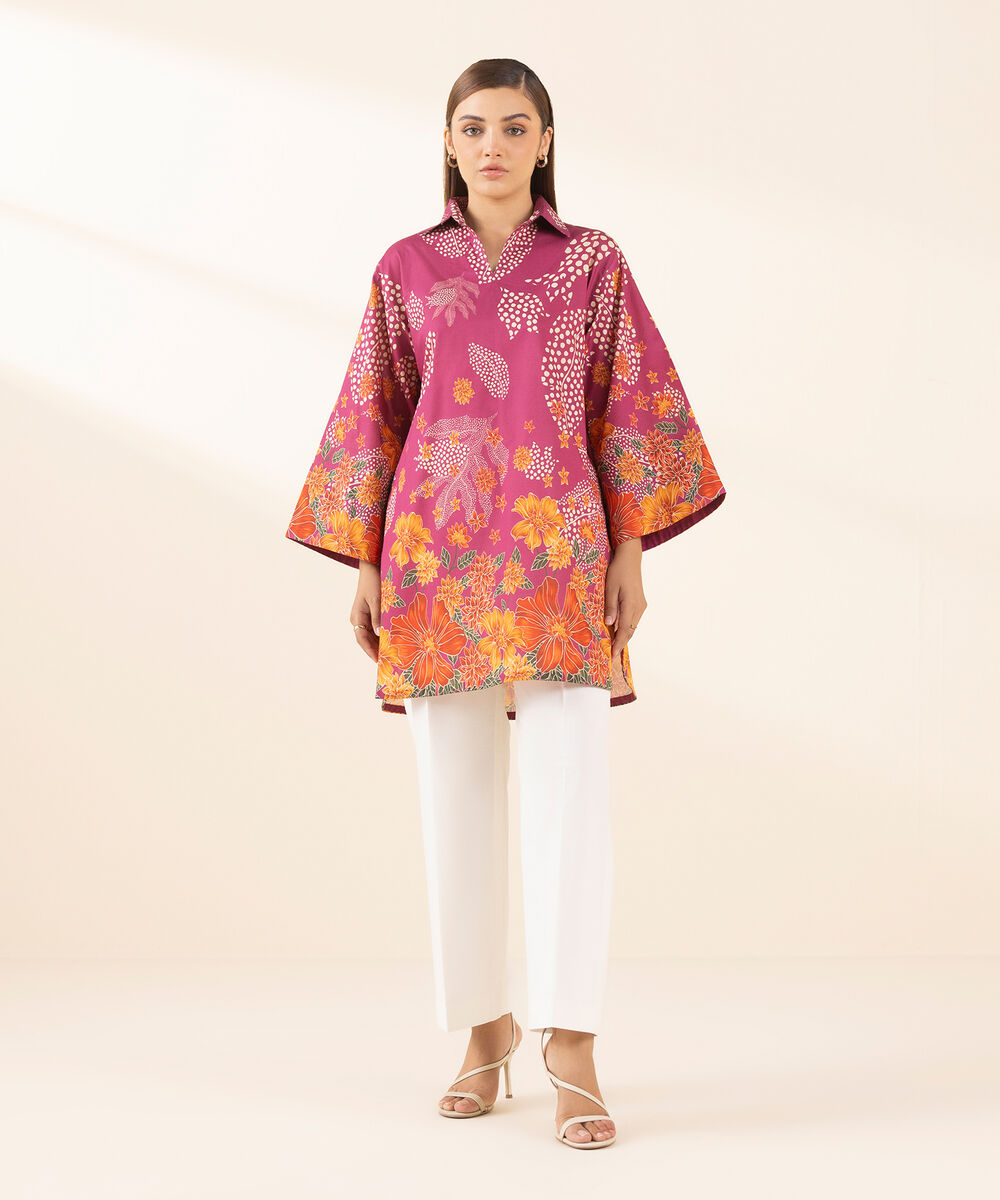 Women's Unstitched Lawn Printed Multi Shirt