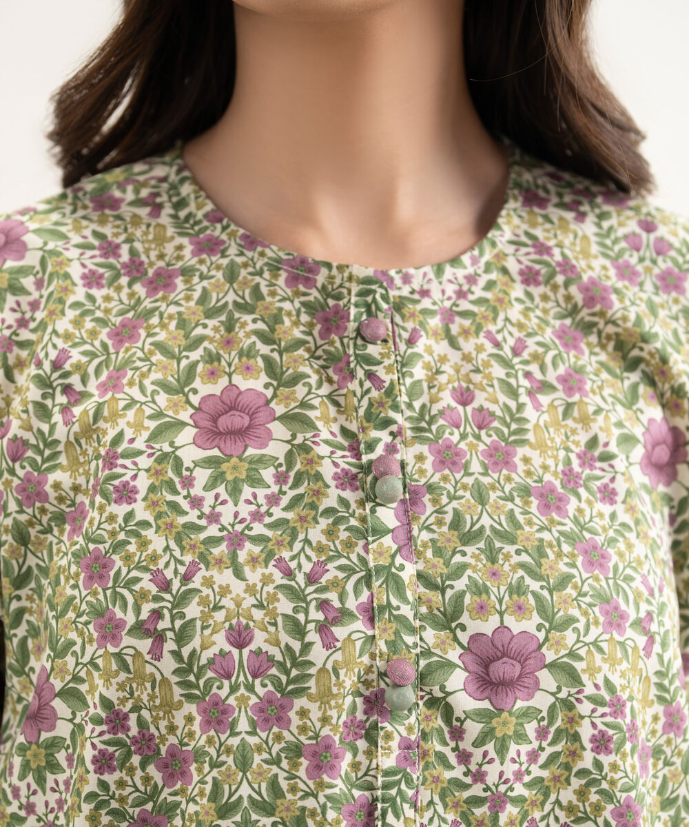 Women's RTW Cotton Viscose Printed Multi Straight Shirt