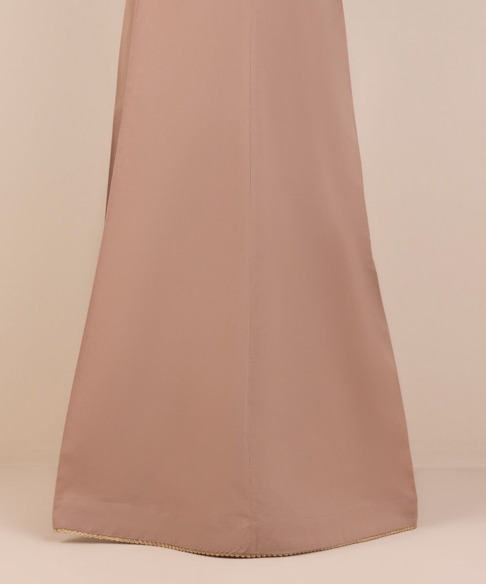Woman - Pink Solid Cambric Sharara