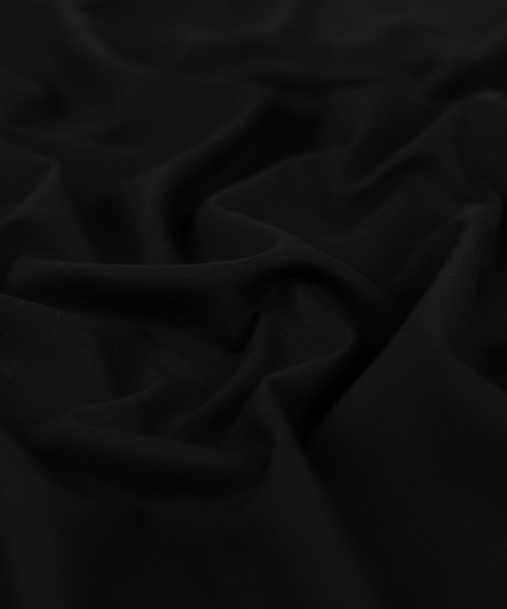 Men Unstitched Wash & Wear Black Full Suit Fabric