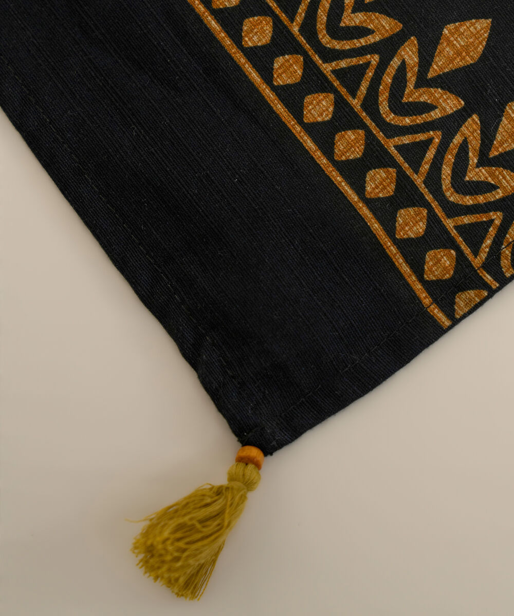Cotton Printed Black Dupatta