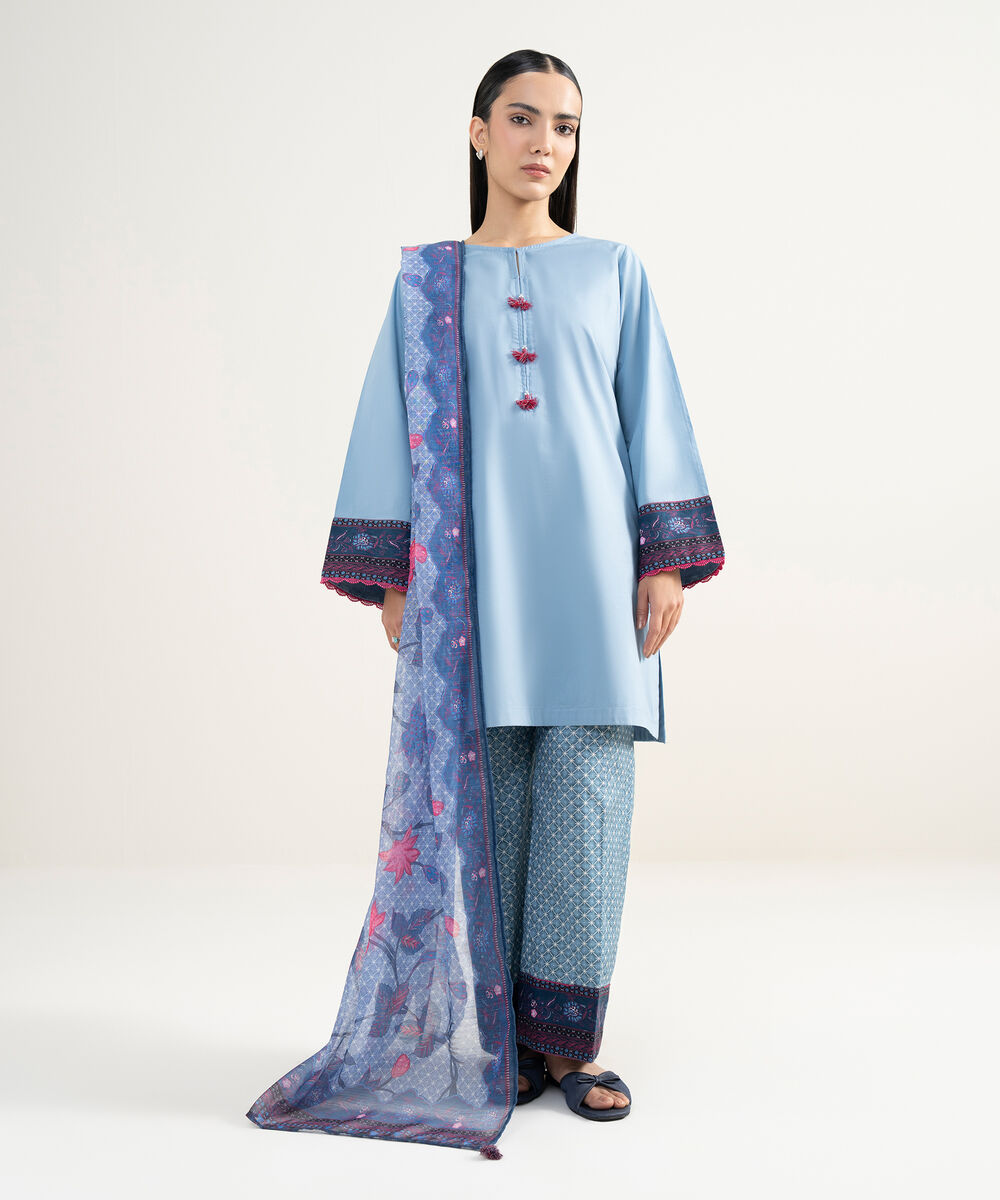 Manaar Printed Blue Dupatta