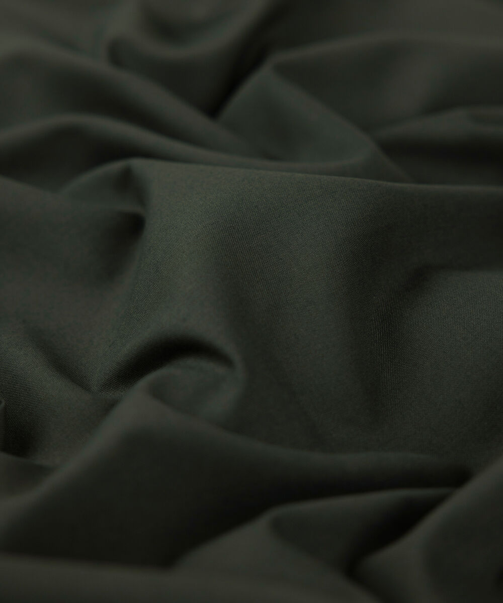 Men Unstitched Wash & Wear Olive Full Suit Fabric