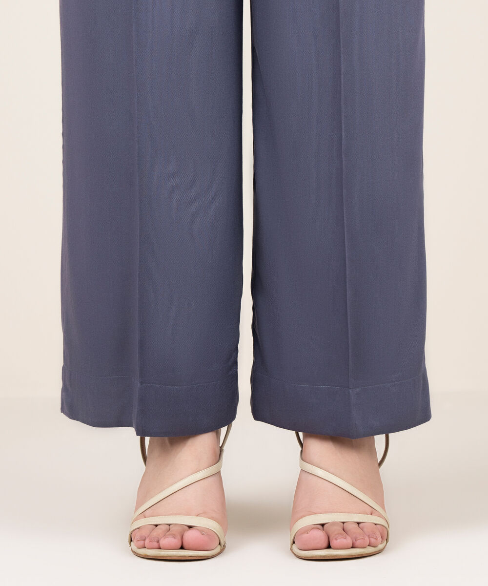 Women's RTW Bedford Solid Dark Grey Culottes