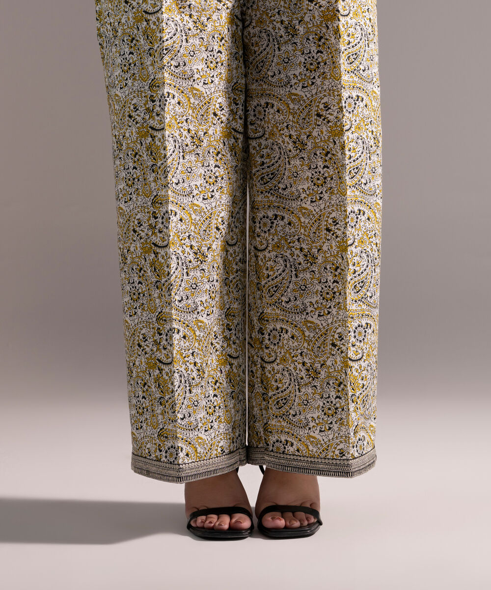 Women's RTW Cambric Embroidered White Culottes