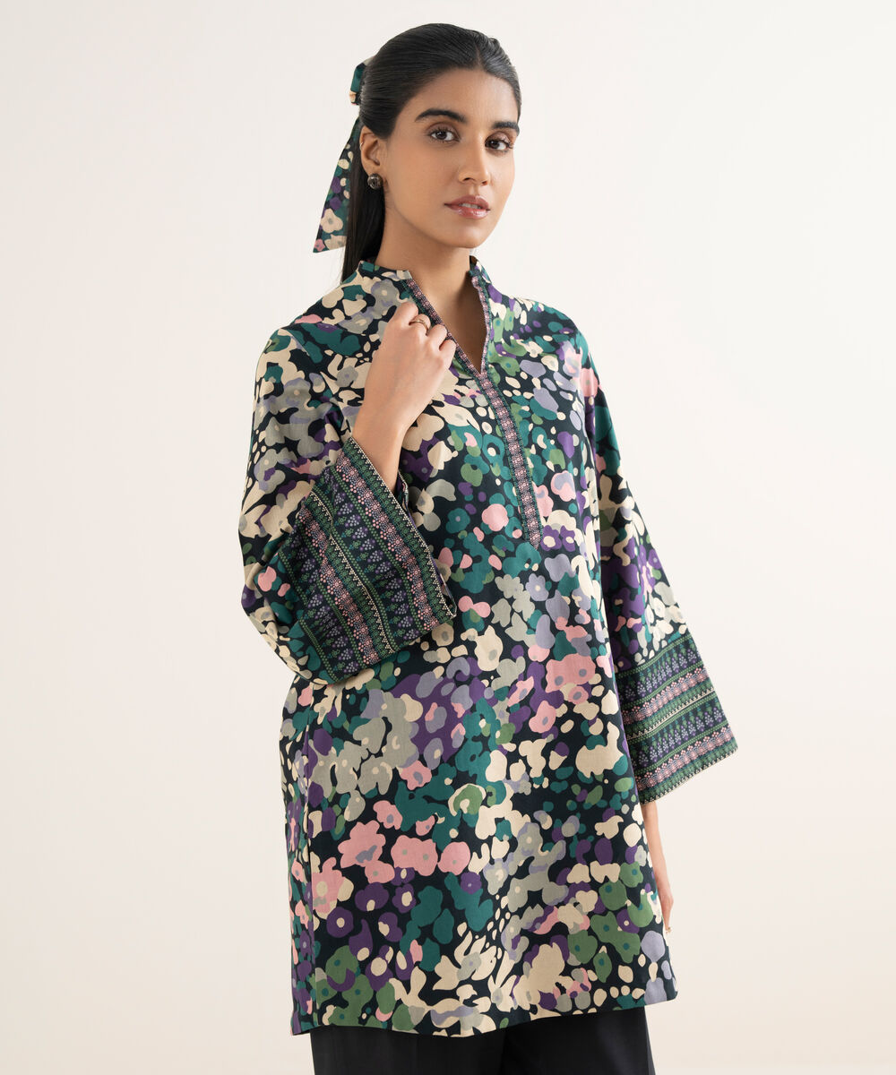 Women's Unstitched Lawn Printed Multi Shirt