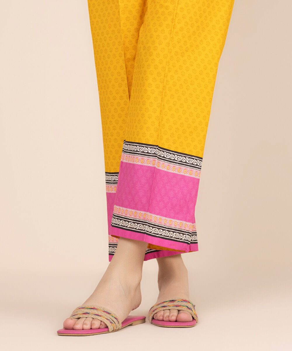 Women's RTW Cambric Multi Printed Straight Pants