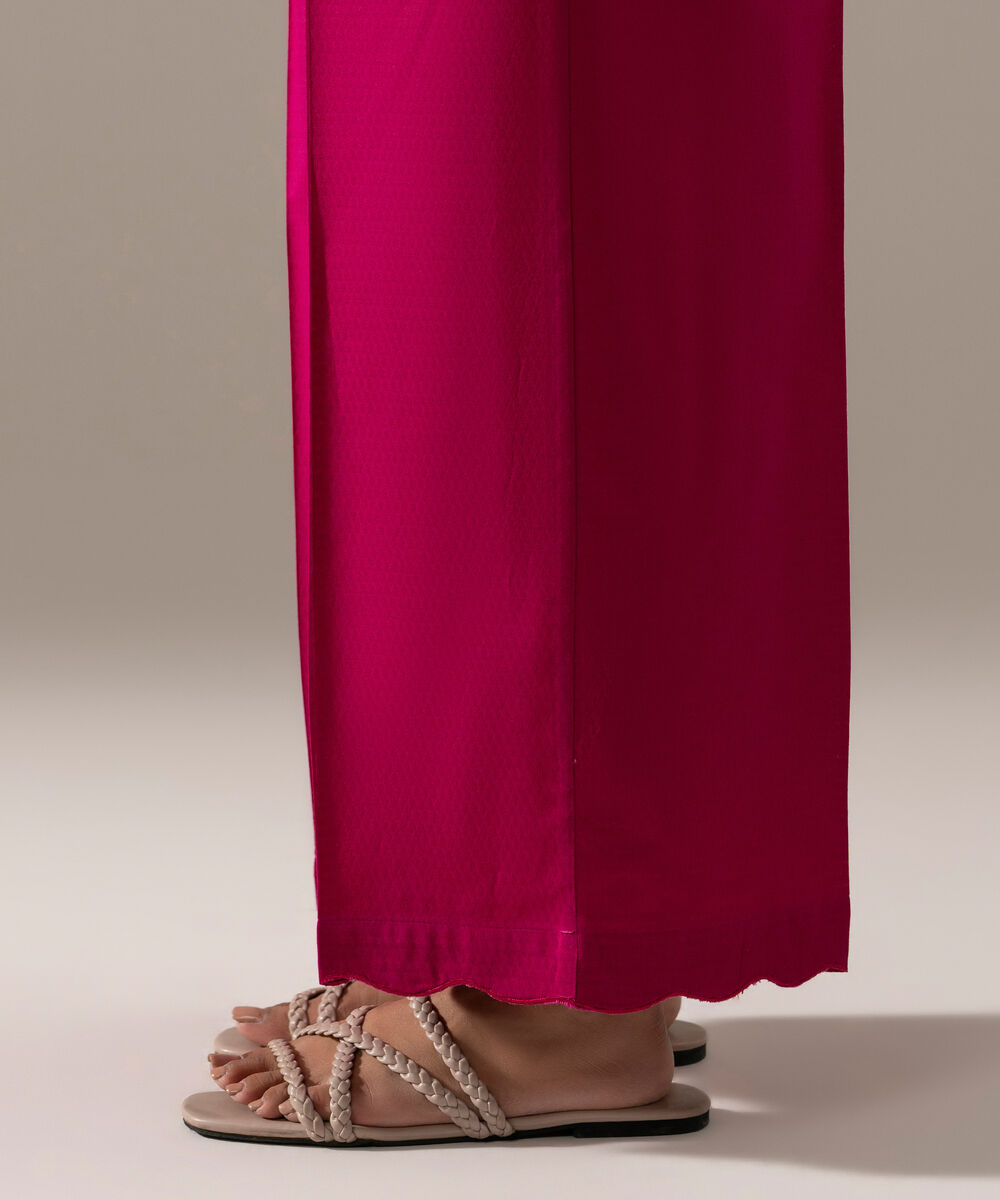Women's RTW Dobby Solid Pink Culottes