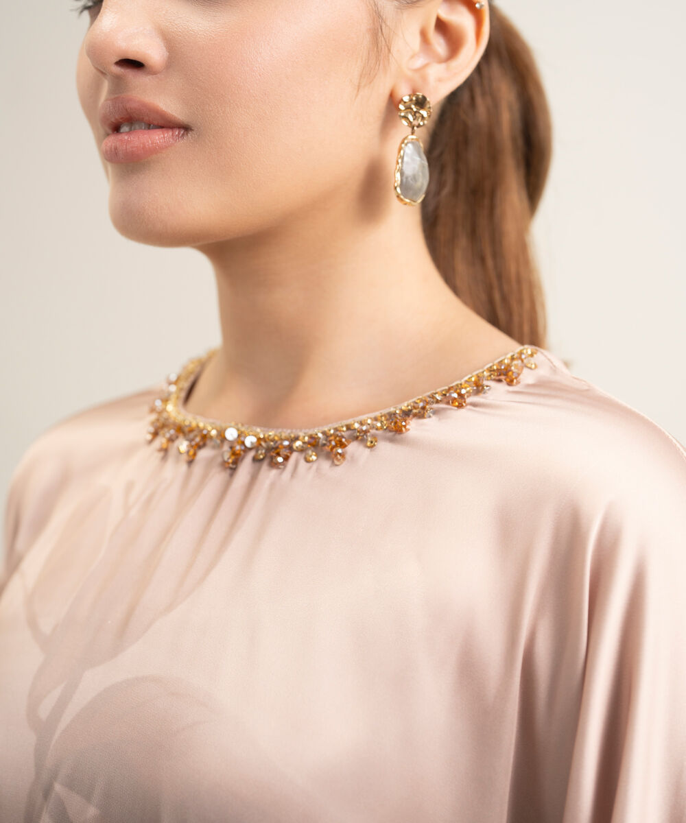 Women's RTW Blended Satin Printed Multi 2 Piece Suit