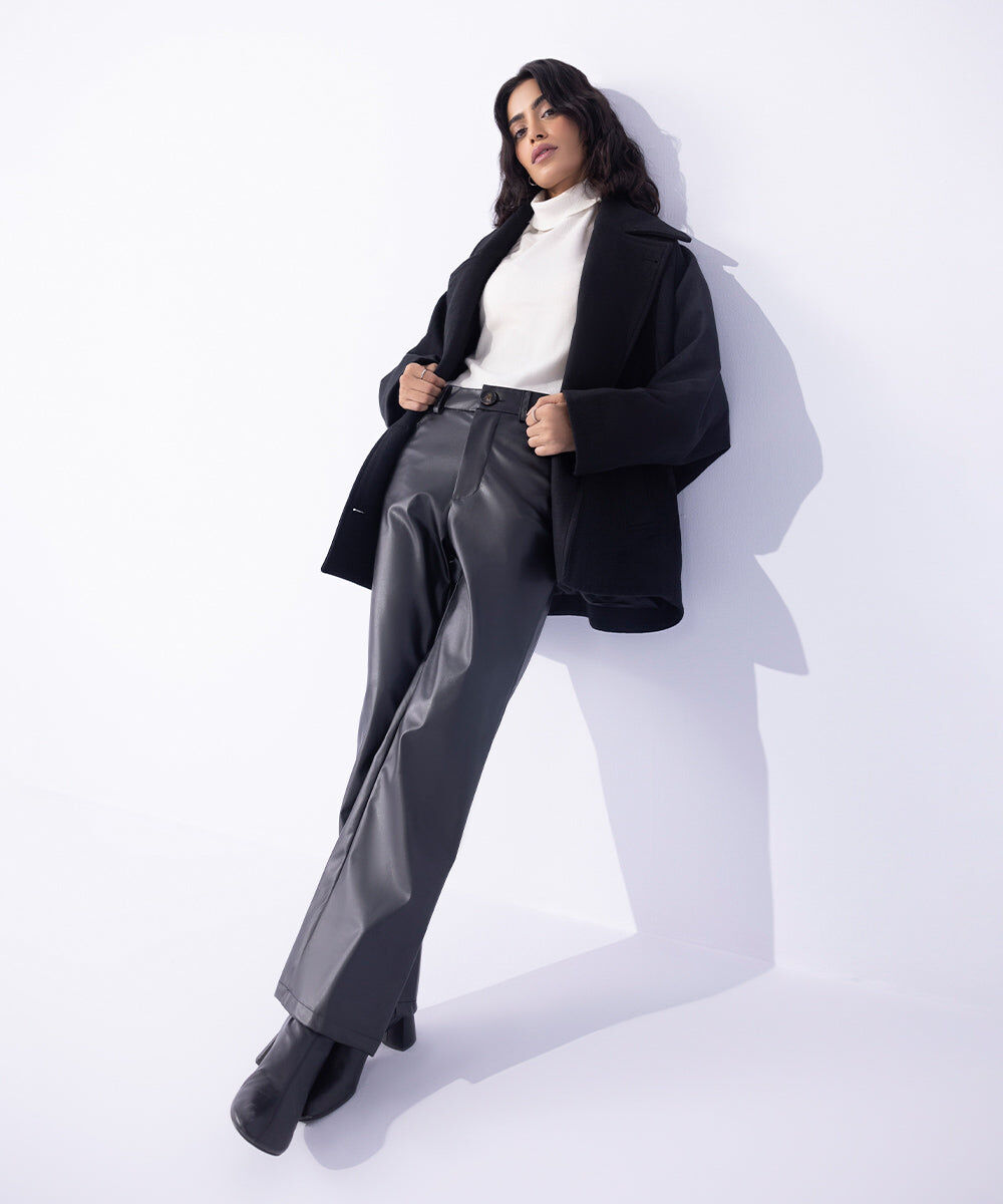 Woman - Black Cape Coat