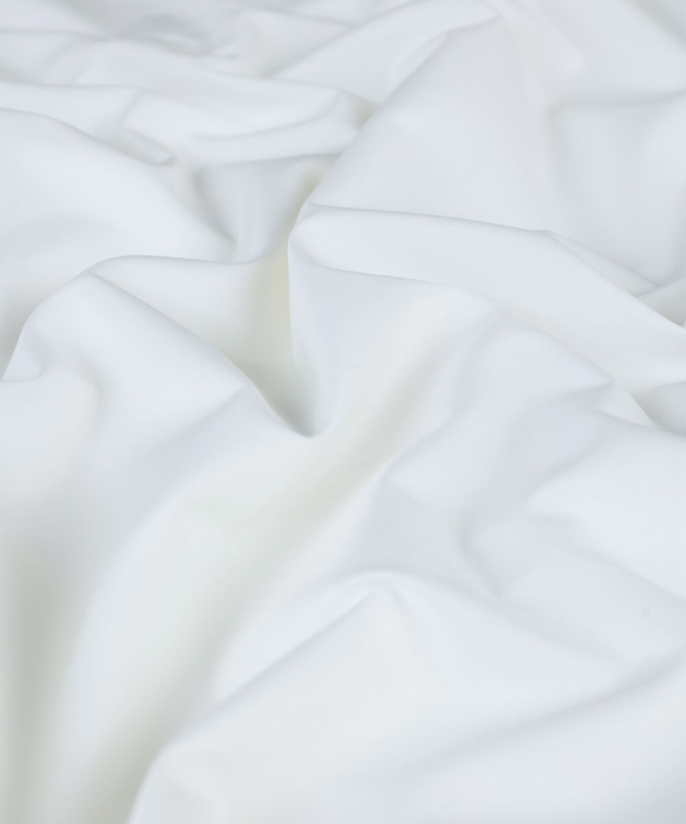 Men Unstitched Cotton Off White Full Suit Fabric