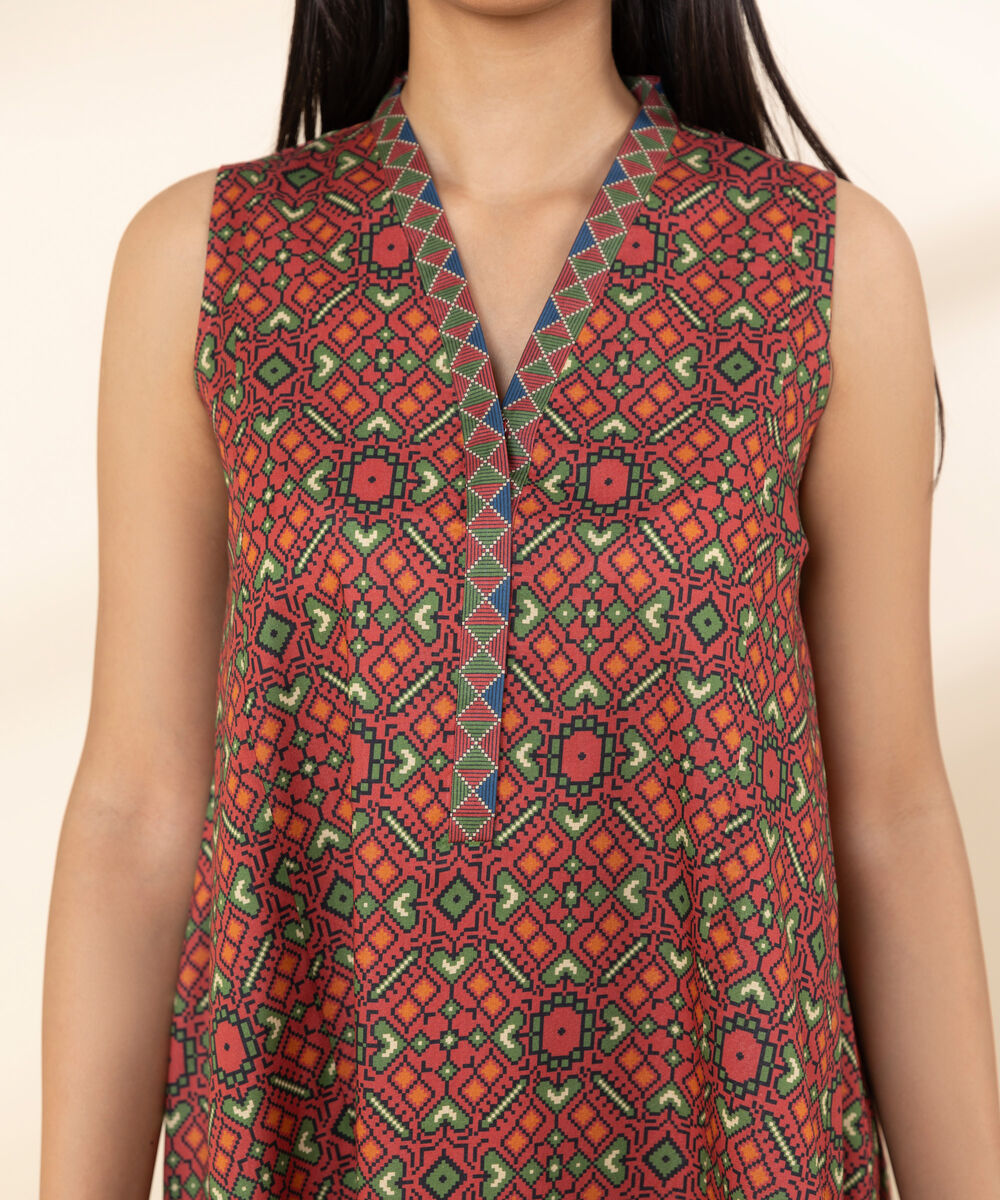Women's Unstitched Lawn Printed Multi 3 Piece Suit