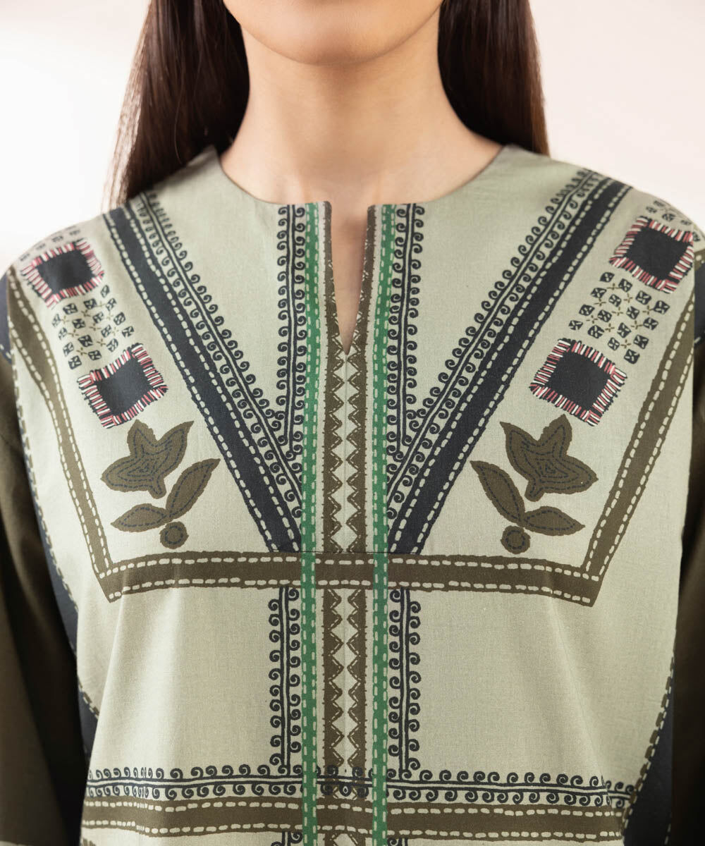 Woman - Grey Embroidered Cambric Shirt