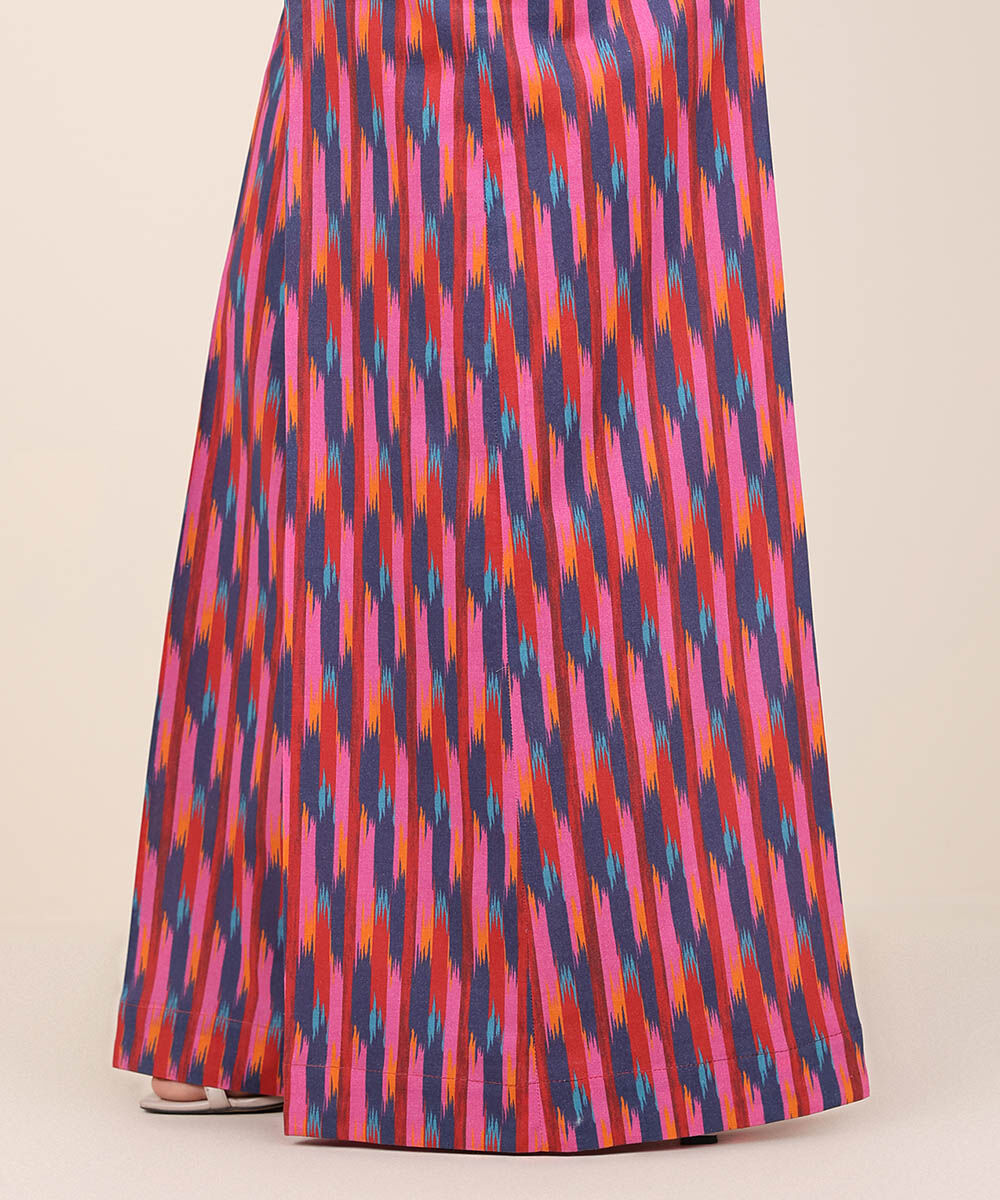 Women's RTW Cambric Multi Printed Flared Pants