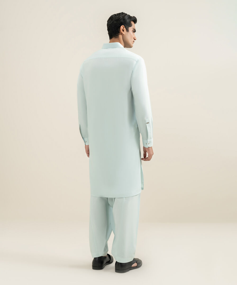 Men's mint Premium Wash & Wear Kameez Shalwar