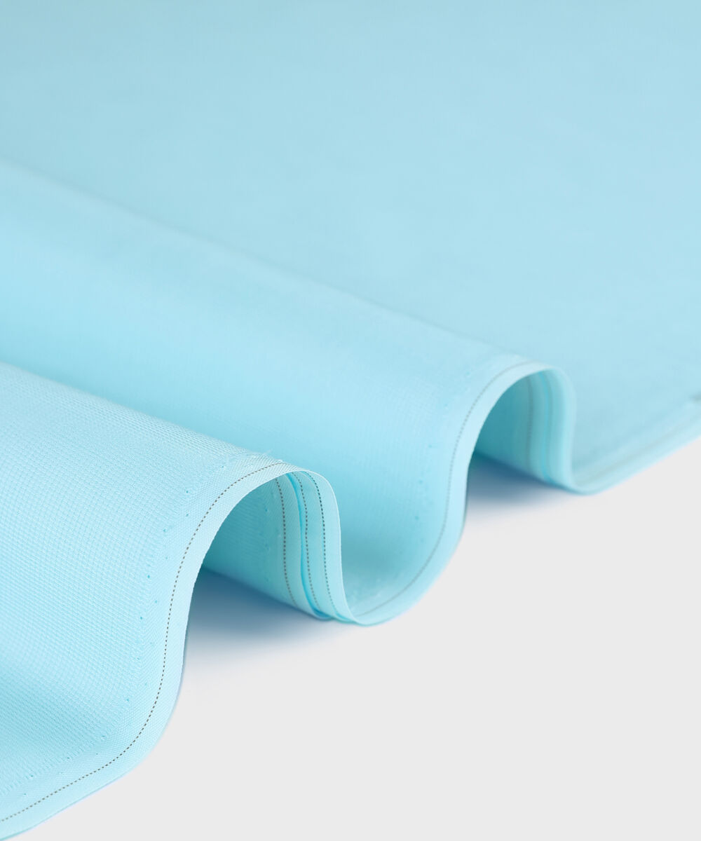 Men Unstitched Cotton Blue Full Suit Fabric