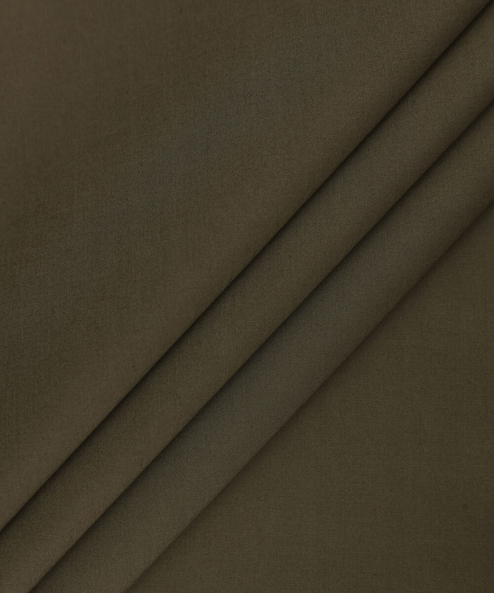 Men Unstitched Cotton Brown Full Suit Fabric