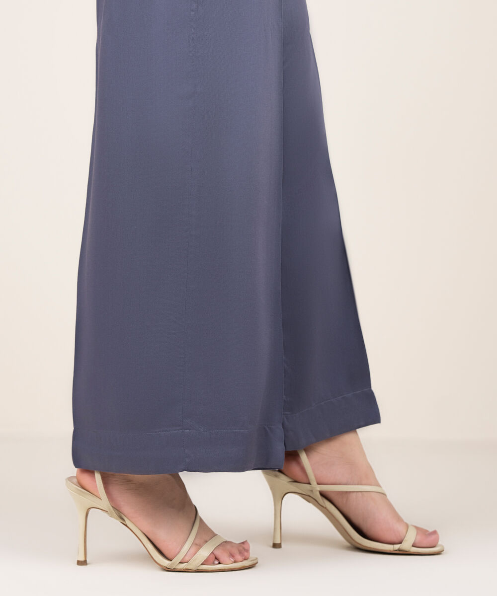 Women's RTW Bedford Solid Dark Grey Culottes