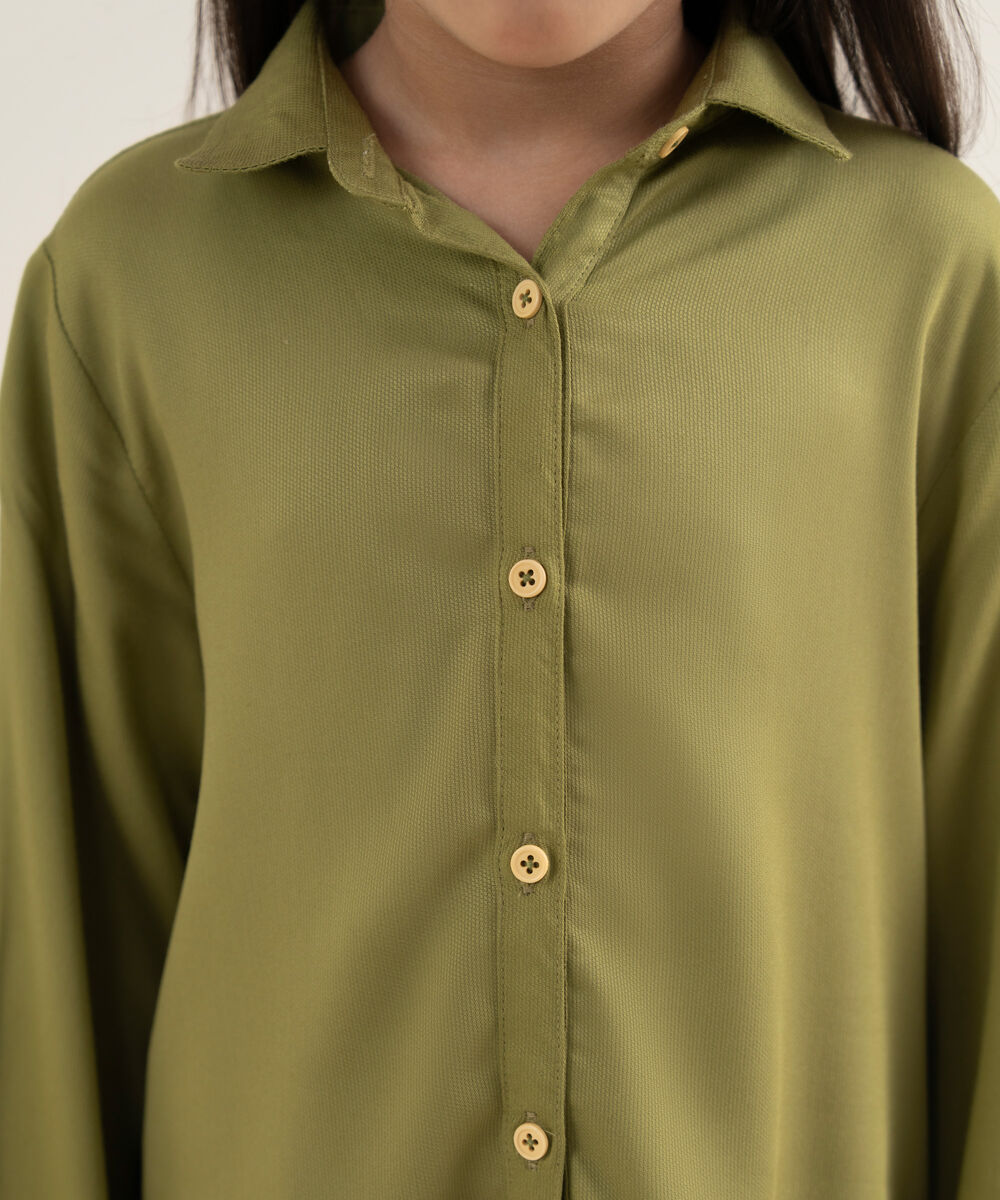 Girl's Bedford Solid Green 2 Piece Set