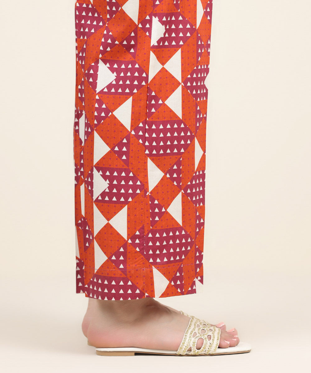 Women's RTW Cambric Multi Printed Straight Pants