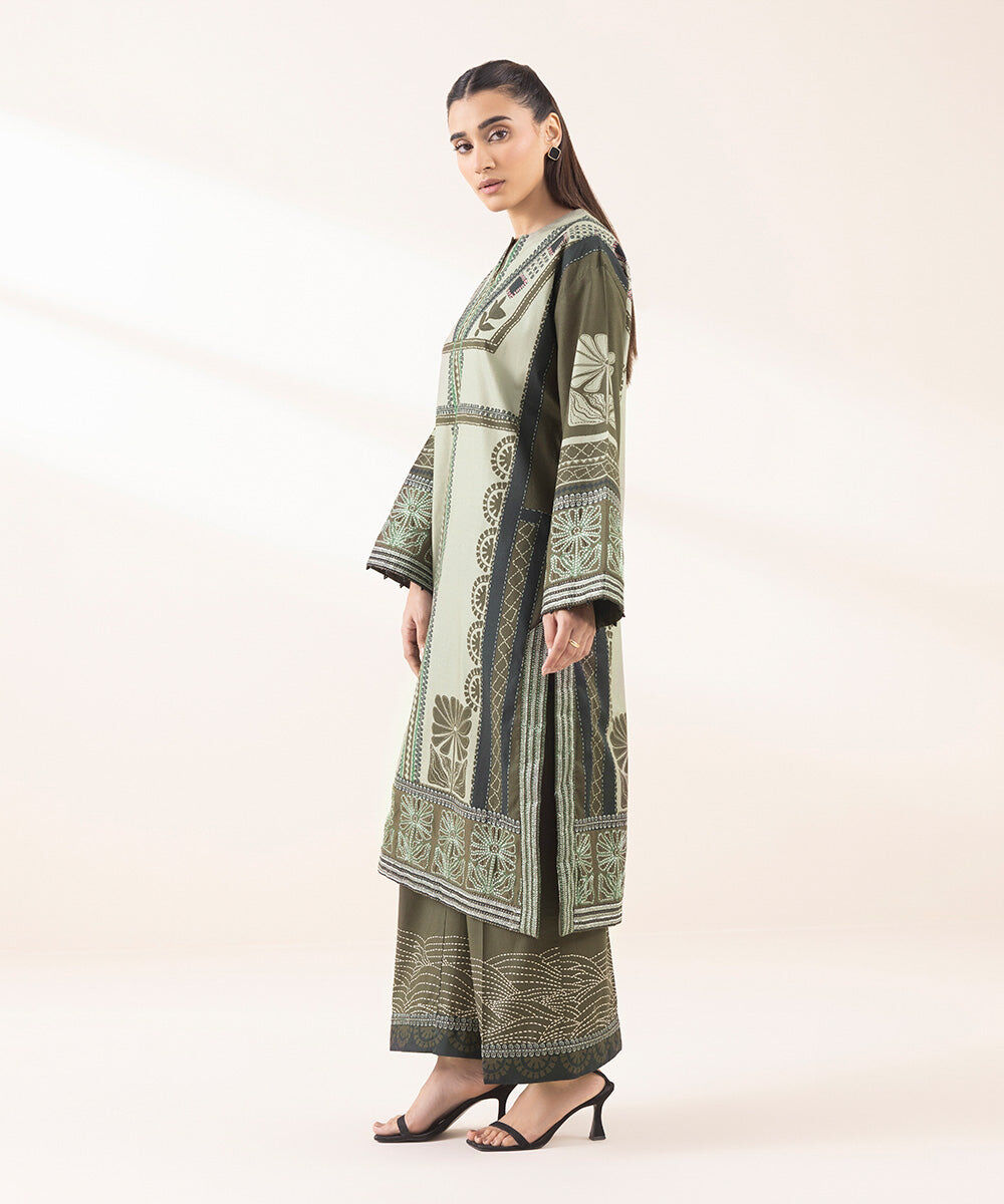 Woman - Grey Embroidered Cambric Shirt