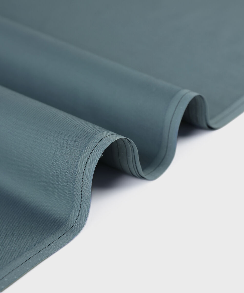 Men Unstitched Cotton Blue Full Suit Fabric
