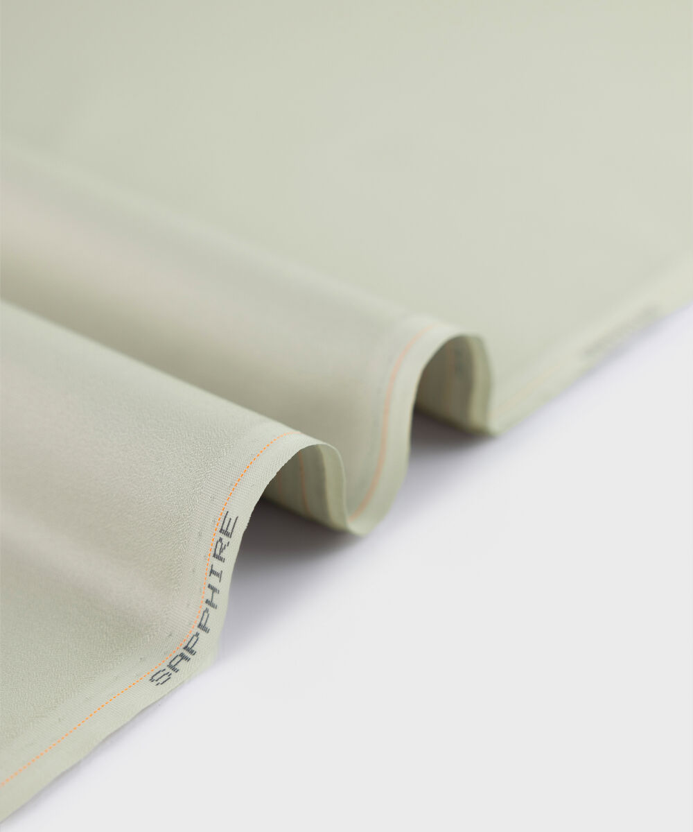 Men's Unstitched light cream premium cotton crepe Suit