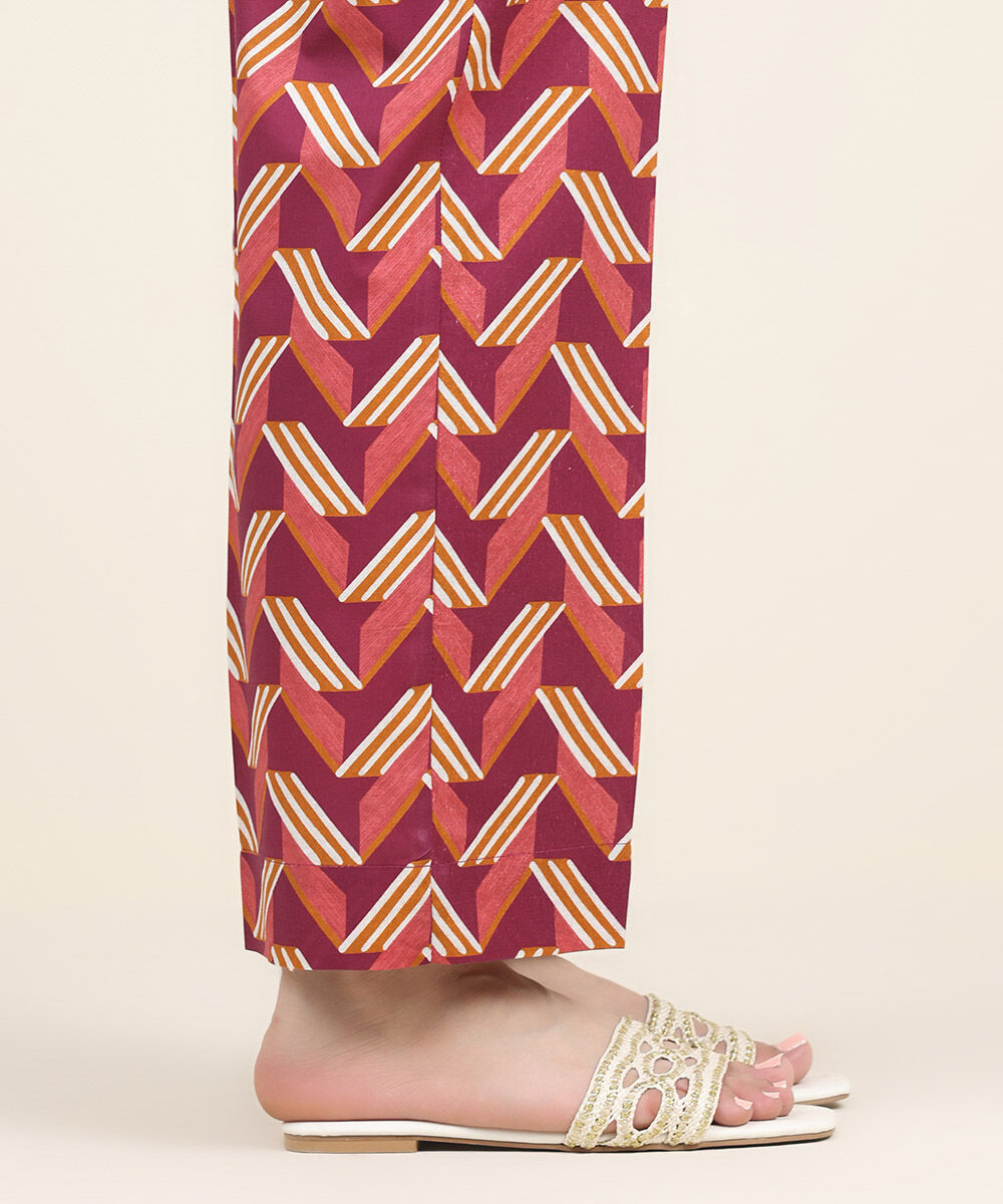 Women's RTW Cambric Multi Printed Straight Pants