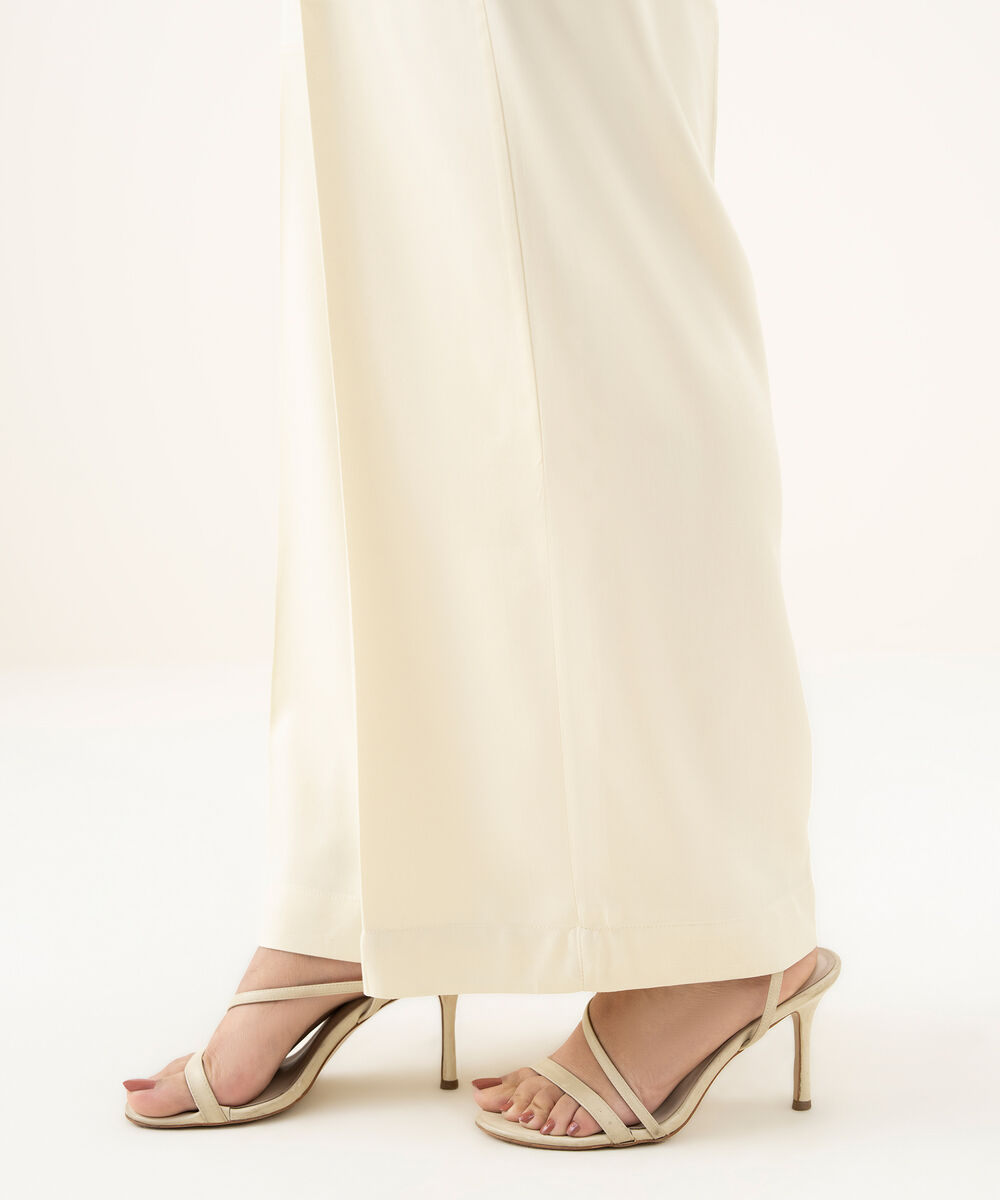 Women's RTW Cambric Off White Dyed Culottes