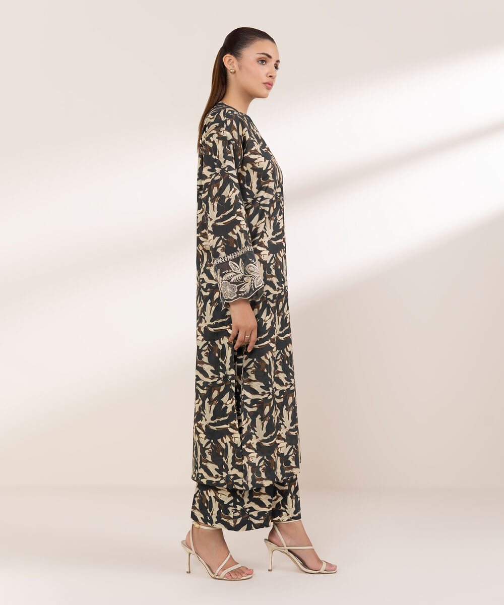 Women's RTW Lawn Multi Printed Boxy Shirt