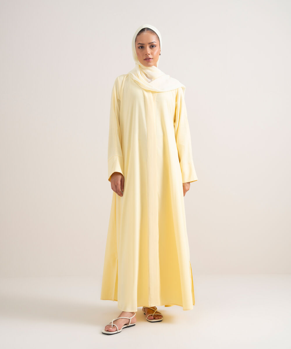 Women's Green Button Through Kimono Abbaya