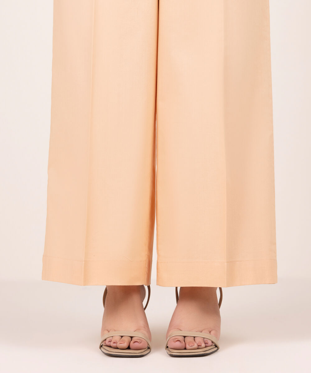 Women's RTW Cambric Solid Pink Culottes