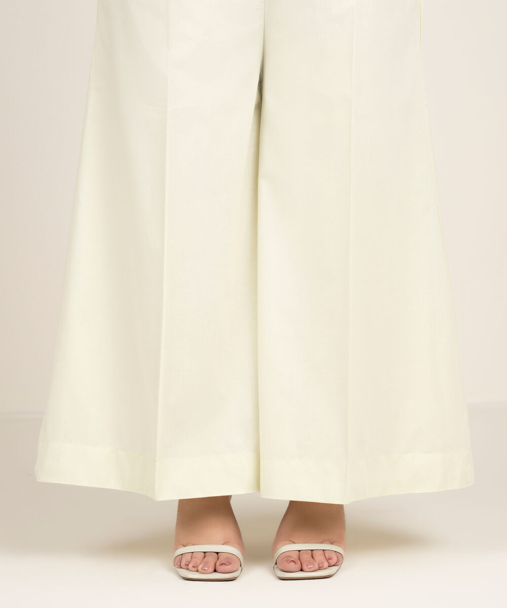 Women's RTW Cambric Solid Green Culottes
