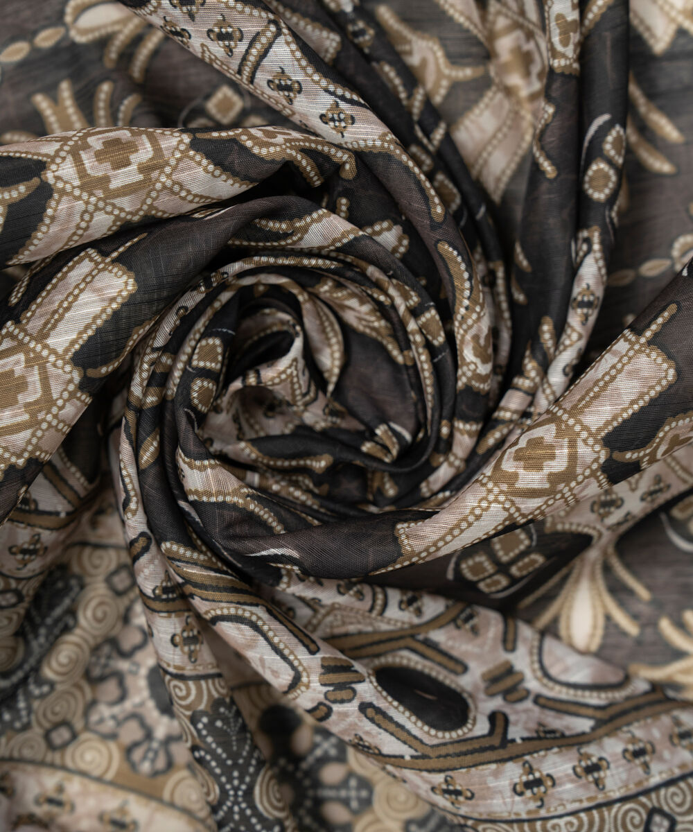 Manaar Printed Black Dupatta