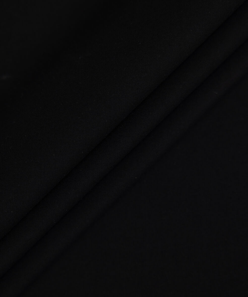 Men Unstitched Wash & Wear Black Full Suit Fabric