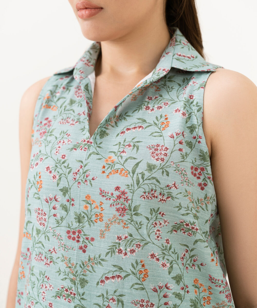 Women's Unstitched Khaddar Printed Blue 2 Piece Suit