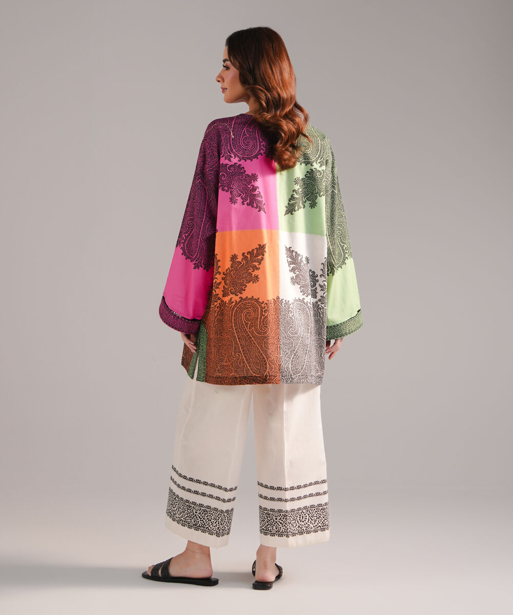 Women's RTW Cambric Printed Multi Straight Shirt